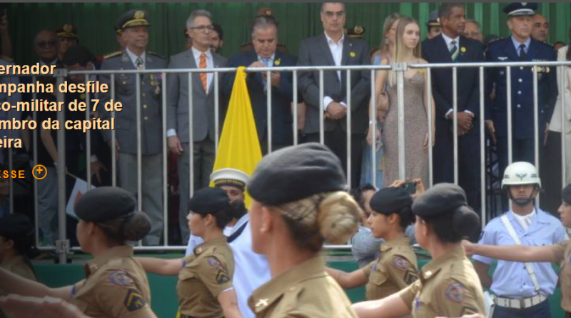 Governador acompanha desfile cívico-militar de 7 de setembro da capital mineira