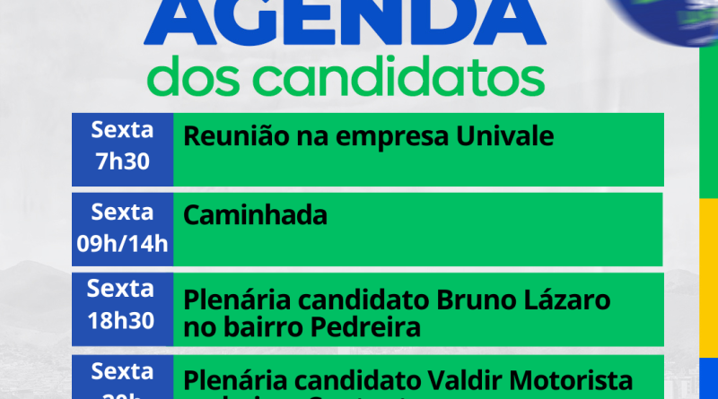 ELEIÇÃO 2024: Agenda do candidato Sadi Lucca e Ricardo Cacau em Coronel Fabriciano